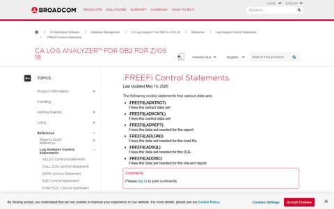 .FREEFI Control Statements - Broadcom TechDocs