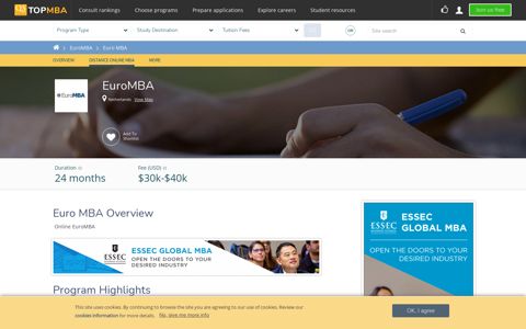 Online MBA from EuroMBA | TopMBA - TopMBA.com