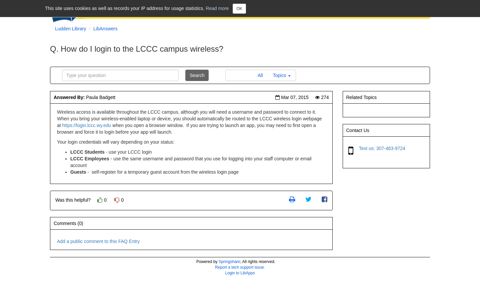 How do I login to the LCCC campus wireless? - LibAnswers