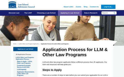 Application Process for LLM & Other Law Programs | LSAC