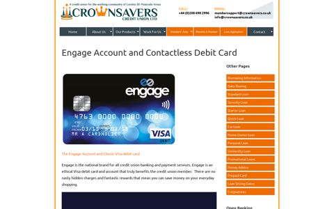 Engage Account and Contactless Debit Card