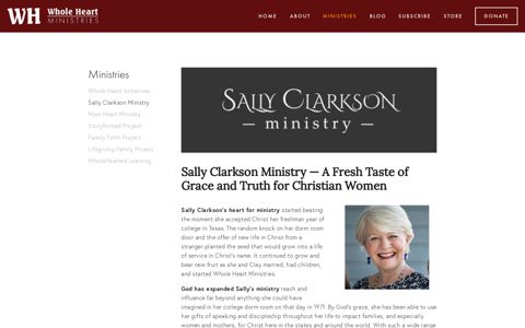 Sally Clarkson Ministry — Whole Heart Ministries