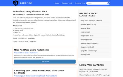 kartenabrechnung miles and more - Official Login Page [100 ...