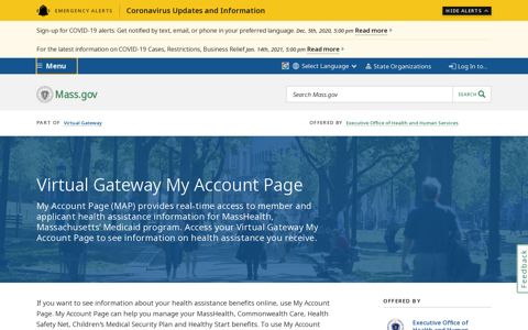 Virtual Gateway My Account Page | Mass.gov