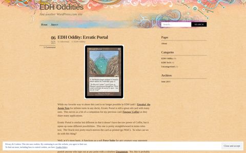 EDH Oddity: Erratic Portal | EDH Oddities
