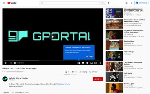 G-Portal.com | Conan Exiles Server wipen - YouTube