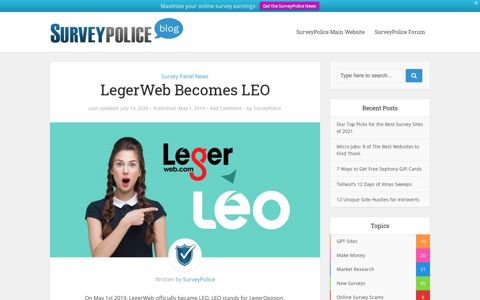 LegerWeb Becomes LEO – SurveyPolice Blog
