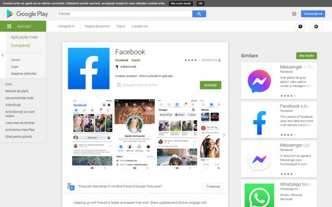 Facebook – Aplicații pe Google Play