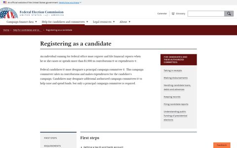 Candidate | Registering - FEC
