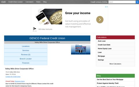 GENCO Federal Credit Union - Waco, TX - Credit Unions Online