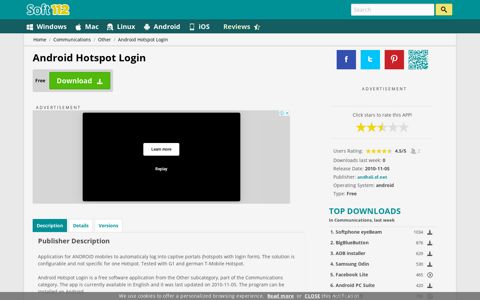 Android Hotspot Login Free Download