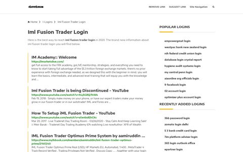 Iml Fusion Trader Login ❤️ One Click Access - iLoveLogin