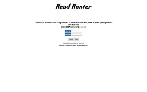 Welcome to Head Hunter -- User Login - Editorial Express