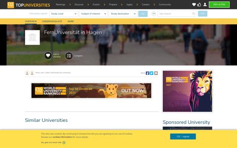 FernUniversität in Hagen : Rankings, Fees & Courses Details ...