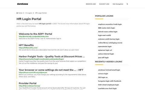 Hft Login Portal ❤️ One Click Access - iLoveLogin