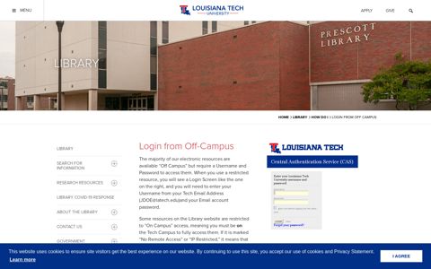 Login From Off Campus | Louisiana Tech University