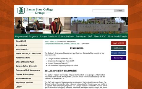 EMBCP Organization: Lamar State College Orange
