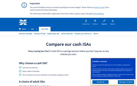 Halifax UK | Compare our cash ISAs and apply online | ISA