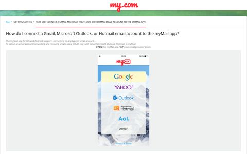 How do I connect a Gmail, Microsoft Outlook, or Hotmail email ...