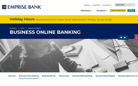Business Online Banking | Emprise Bank