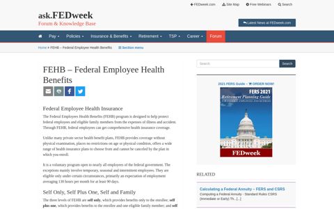 FEHB - Federal Employee Health Benefits - ask.FEDweek