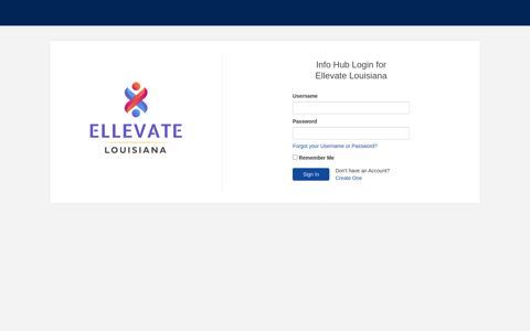 Info Hub Login for Ellevate Louisiana