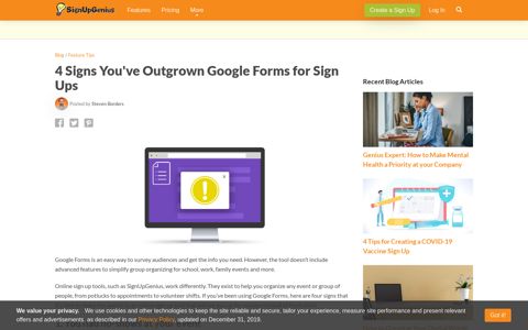 4 Signs You've Outgrown Google Forms for Sign Ups