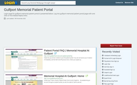 Gulfport Memorial Patient Portal - Loginii.com