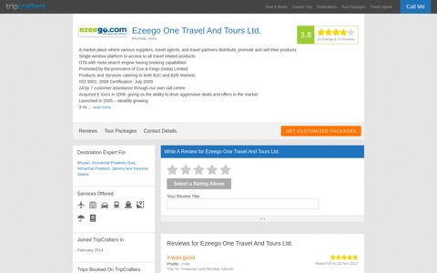 Ezeego One Travel And Tours Ltd. - Profile, Reviews & Ratings