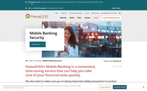 Mobile Banking Security - HawaiiUSA Federal Credit Union