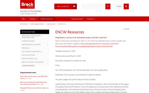 ENCW Resources – English Language & Literature