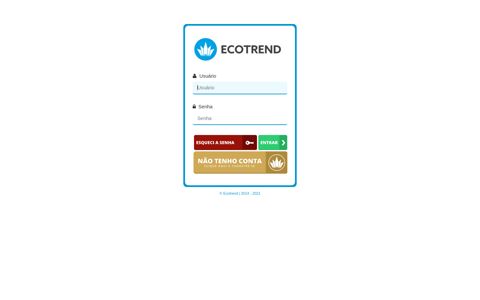 Acesse o Escritório Virtual - Ecotrend.com.br