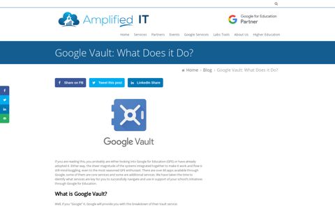 Google Vault: What Does it Do? Amplified IT