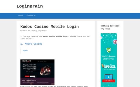 kudos casino mobile login - LoginBrain
