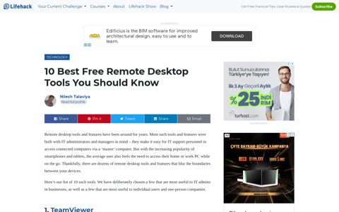 10 Best Free Remote Desktop Tools You Should Know