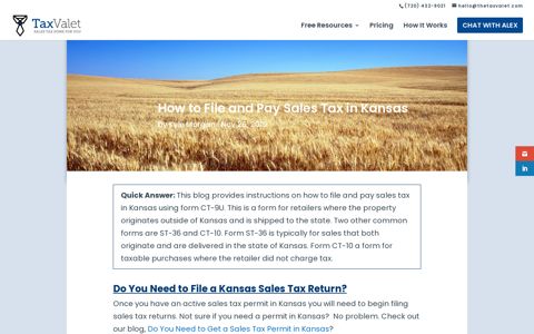 How to File and Pay Sales Tax in Kansas | TaxValet