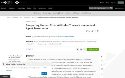 Comparing Human Trust Attitudes Towards Human and Agent ...