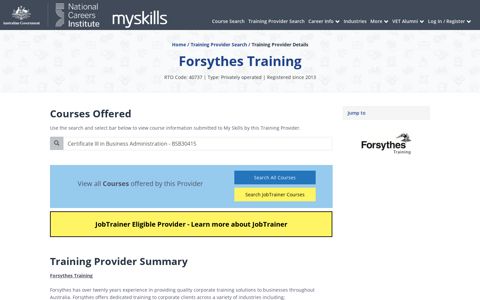 Forsythes Training - 40737 - MySkills