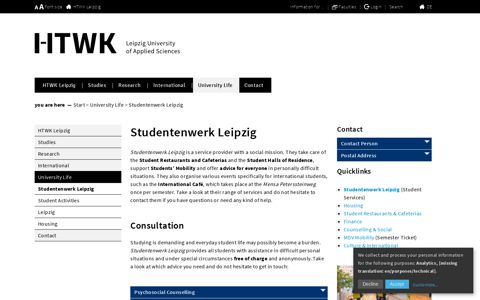 HTWK Leipzig Studentenwerk Leipzig