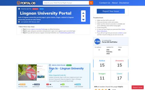Lingnan University Portal