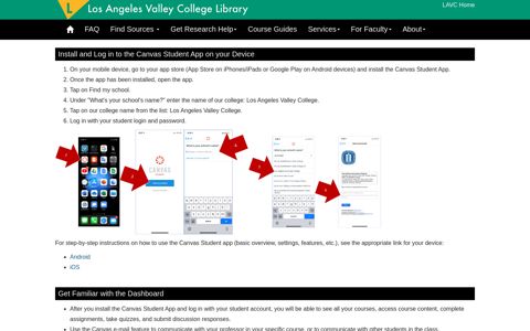 Home - Using the Canvas Student App - Los Angeles Valley ...