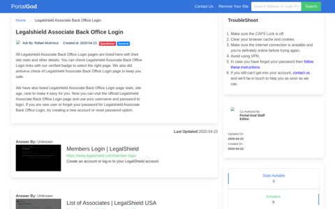 Legalshield Associate Back Office Login Page - portal-god.com