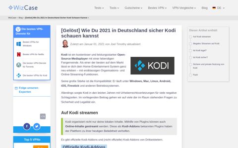[Gelöst] Wie Du 2020 in Deutschland sicher Kodi schauen ...