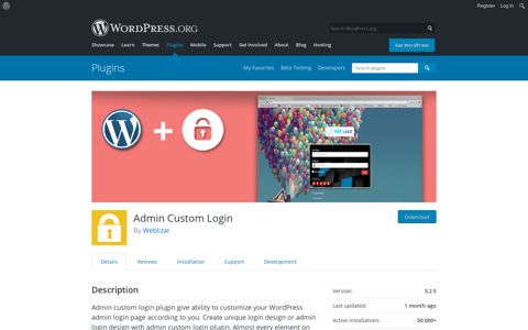 Admin Custom Login – WordPress plugin | WordPress.org