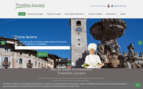 portale Trentino Lavoro - Welcomepage