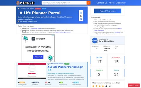 A Life Planner Portal