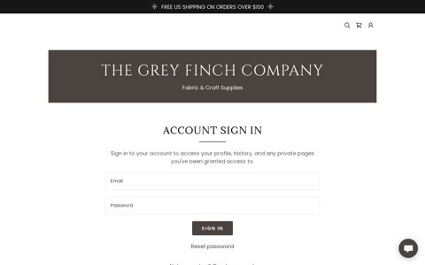 Login | The Grey Finch Company