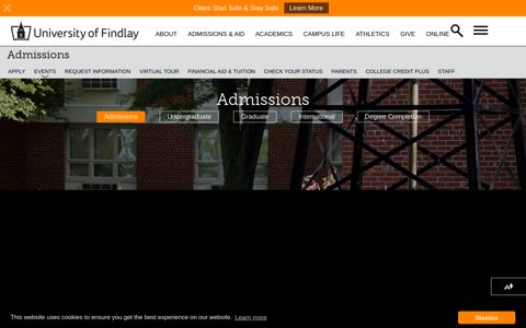 University of Findlay Admissions Office | Apply Now