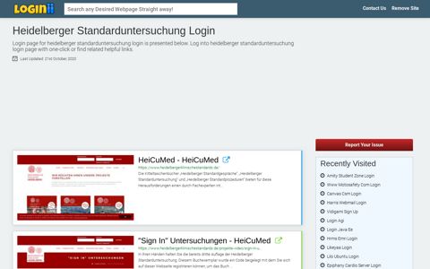 Heidelberger Standarduntersuchung Login | Accedi ...