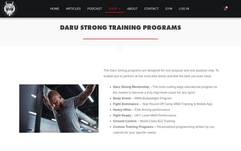 Training Programs - Phil Daru